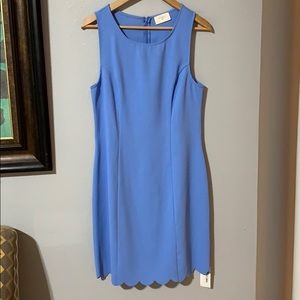 Blue everly scalloped dress